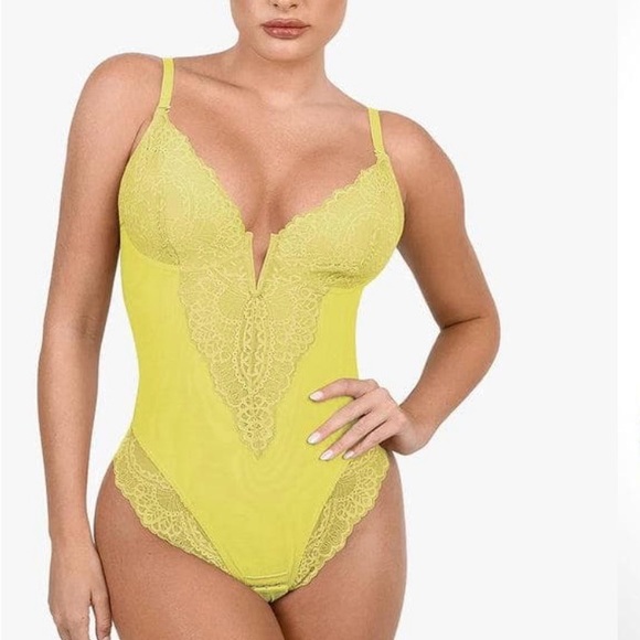 Popilush Other - Popilush Yellow Bodysuit Shapewear XL NWT
